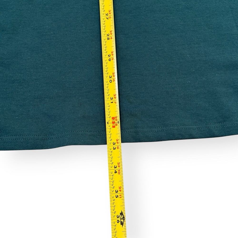 Eileen Fisher Organic Cotton Knit Tunic 2X Forest Green Front Pockets Lagenlook - Picture 7 of 7